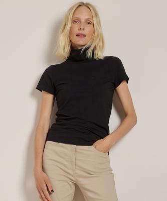 basic top met korte mouw en col