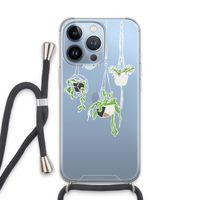 Hang In There: iPhone 13 Pro Transparant Hoesje met koord