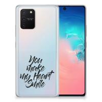 Samsung Galaxy S10 Lite | Siliconen hoesje | met naam Heart Smile