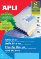 Apli Witte etiketten ft 199,6 x 144,5 mm (b x h), 200 stuks, 2 per blad (2423) - thumbnail