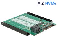 Delock 62704 3,5 converter SATA 22-pins / SFF-8643 NVMe > 1 x M.2 sleutel M + 1 x M.2 sleutel B - thumbnail