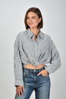 Denimist blouse DSW0090-940 ecru/navy stripe