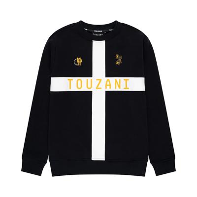 Touzani Chagoi Crew Sweater Kids Zwart Wit Goud
