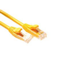 ACT Gele 1 meter U/UTP CAT6 patchkabel component level met RJ45 connectoren - thumbnail