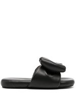 Off-White chaussons matelassés à détail de nœud - Noir