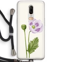 Purple poppy: OnePlus 6 Transparant Hoesje met koord