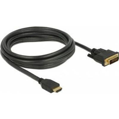 Delock 85655 HDMI naar DVI 24+1 kabel bidirectioneel 3 m