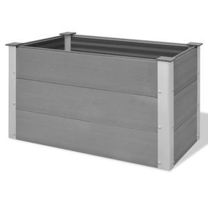 VidaXL Plantenbak verhoogd 100x50x54 cm hkc grijs