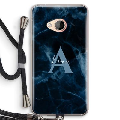 Midnight Marble: HTC U Play Transparant Hoesje met koord