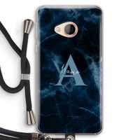 Midnight Marble: HTC U Play Transparant Hoesje met koord