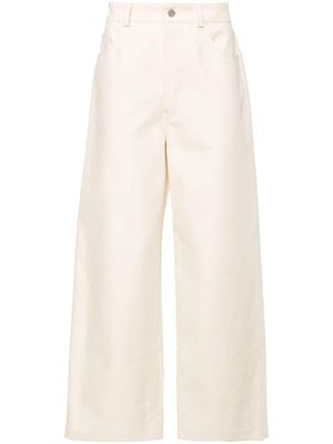 Nanushka Juran high waist broek met wijde pijpen - Beige