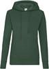 Fruit Of The Loom F409 Ladies´ Classic Hooded Sweat - Bottle Green - XS