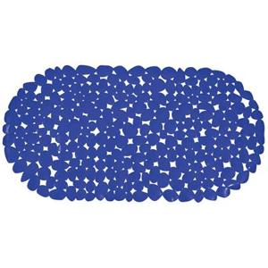 MSV Douche|bad anti-slip mat badkamer - pvc - donkerblauw - 35 x 68 cm