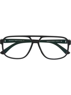 Mykita lunettes de vue mat à monture pilote - Noir