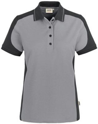 Hakro 239 Women's polo shirt Contrast MIKRALINAR® - Titanium/Anthracite - 4XL