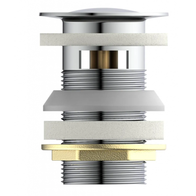 Schutte Press waste met overloop | Chroom | 1 1/4" | o.a. voor 79710 - 10618
