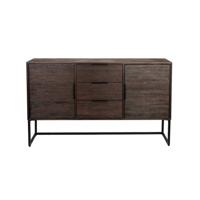 Giga Meubel - Dressoir Donkerbruin Teakhout - 135x35x82cm - Webster