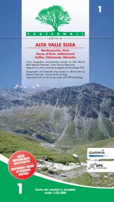 Wandelkaart 1 Alta Valle Susa | Fraternali Editore