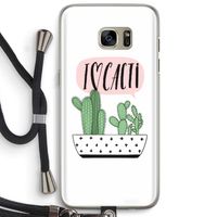I love cacti: Samsung Galaxy S7 Edge Transparant Hoesje met koord