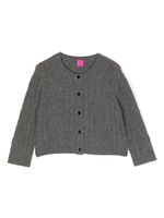 Cashmere in Love Kids cardigan Alaska en maille torsadée - Gris