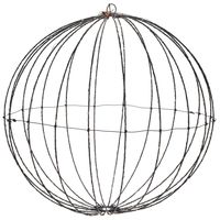 Metalen lichtbol/verlichte decoratie bol met warm wit licht 50 cm