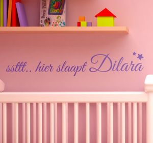 Muurstickers tekst baby naam sticker