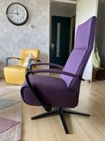 Leren relaxfauteuil met stalen frame - paars leer - Echt leer, Industrieel, ontdek de vele Leersoorten en Kleuren bij ShopX
