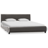 vidaXL Bedframe kunstleer antracietgrijs 140x200 cm - thumbnail