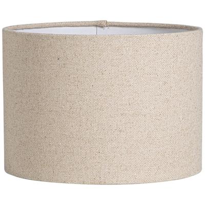Leen Bakker - Lampenkap Luna Cilinder Naturel - 18xØ25 Cm - Katoen - Crème#Wit