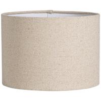 Leen Bakker - Lampenkap Luna Cilinder Naturel - 18xØ25 Cm - Katoen - Crème#Wit