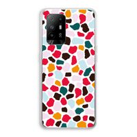 Colored Giraffe: Oppo A94 5G Transparant Hoesje