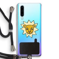Kleine leeuw: Huawei P30 Transparant Hoesje met koord