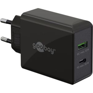 goobay Dual USB-C PD (Power Delivery) Fast Charger (30 W) oplader