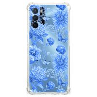 Case voor OPPO A16 | A16s | A54s Flowers Blue - thumbnail