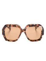 Chloé Eyewear lunettes de soleil Gayia à monture carrée - Marron