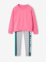 Set met legging en sweater voor meisjes gemêleerd grijs