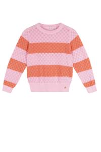 NoNo zomer sweater meisjes - bubblegum roze - crochet gebreid - Kerala