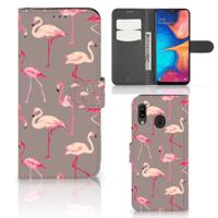 Samsung Galaxy A30 | Telefoonhoesje | Met pasjeshouder | Flamingo