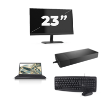 Fujitsu Lifebook A3510 - Intel Core i3-10e Generatie - 15 inch - 8GB RAM - 256GB SSD - Windows 11 Home + 1x 23 inch Monitor