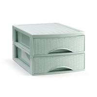 Ladekastje bureau organizer SORTED - 2 lades - groen - L26 x B35 x H19 cm - kunststof Ladekastje bureau organizer SORTED - 2 lades - groen - L26 x B35 x H19 cm - kunststof