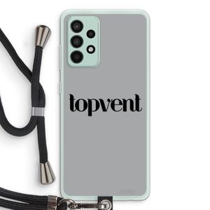 Topvent Grijs Zwart: Samsung Galaxy A52s 5G Transparant Hoesje met koord