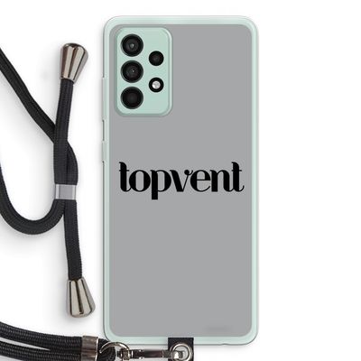 Topvent Grijs Zwart: Samsung Galaxy A52s 5G Transparant Hoesje met koord