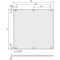 nVent SCHROFF 30818434 Frontpaneel 2 stuk(s) - thumbnail