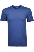 RAGMAN Soft Knit Regular Fit T-Shirt ronde hals blauw, Effen - thumbnail