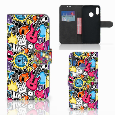 Honor 10 Lite | Wallet Case | met Pasjes | Punk Rock