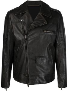 Salvatore Santoro veste de moto en cuir - Noir