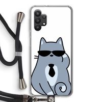 Cool cat: Samsung Galaxy A32 5G Transparant Hoesje met koord