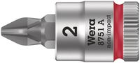 Wera 8751 A Zyklop Bit/dop-combinatie met 1/4" Aandrijving , PH 2 x 28 mm - 1 stuk(s) - 05003351001