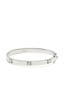 Kenneth Jay Lane Armband verfraaid logo met kristallen - Zilver