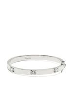 Kenneth Jay Lane Armband verfraaid logo met kristallen - Zilver - thumbnail